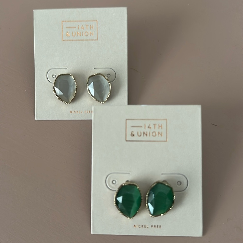 Jeweled earring set